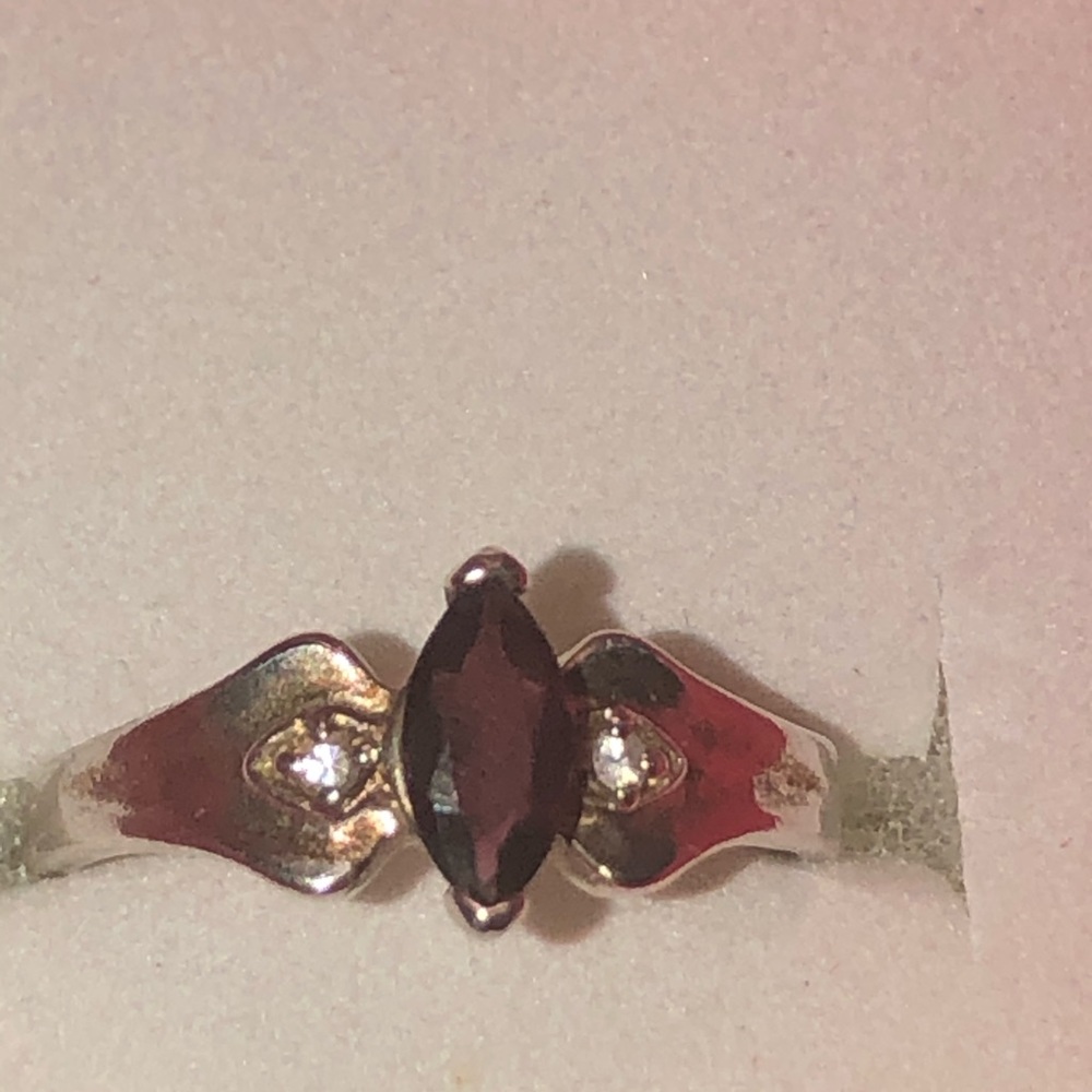 Diamond And Amethyst 925 Ring